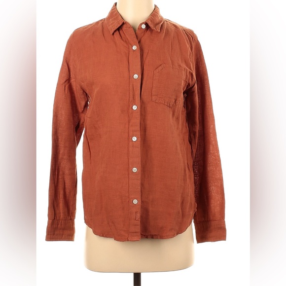 Frank & Eileen Tops - Frank & Eileen women’s orange button down shirt XS L101-31